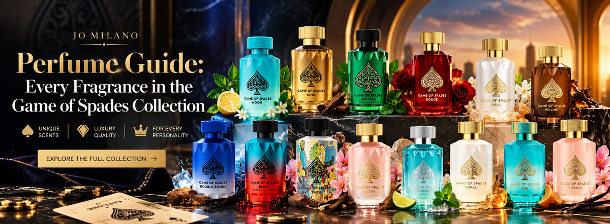 Jo Milano Perfume Guide Every Fragrance in the Game of Spades Collection