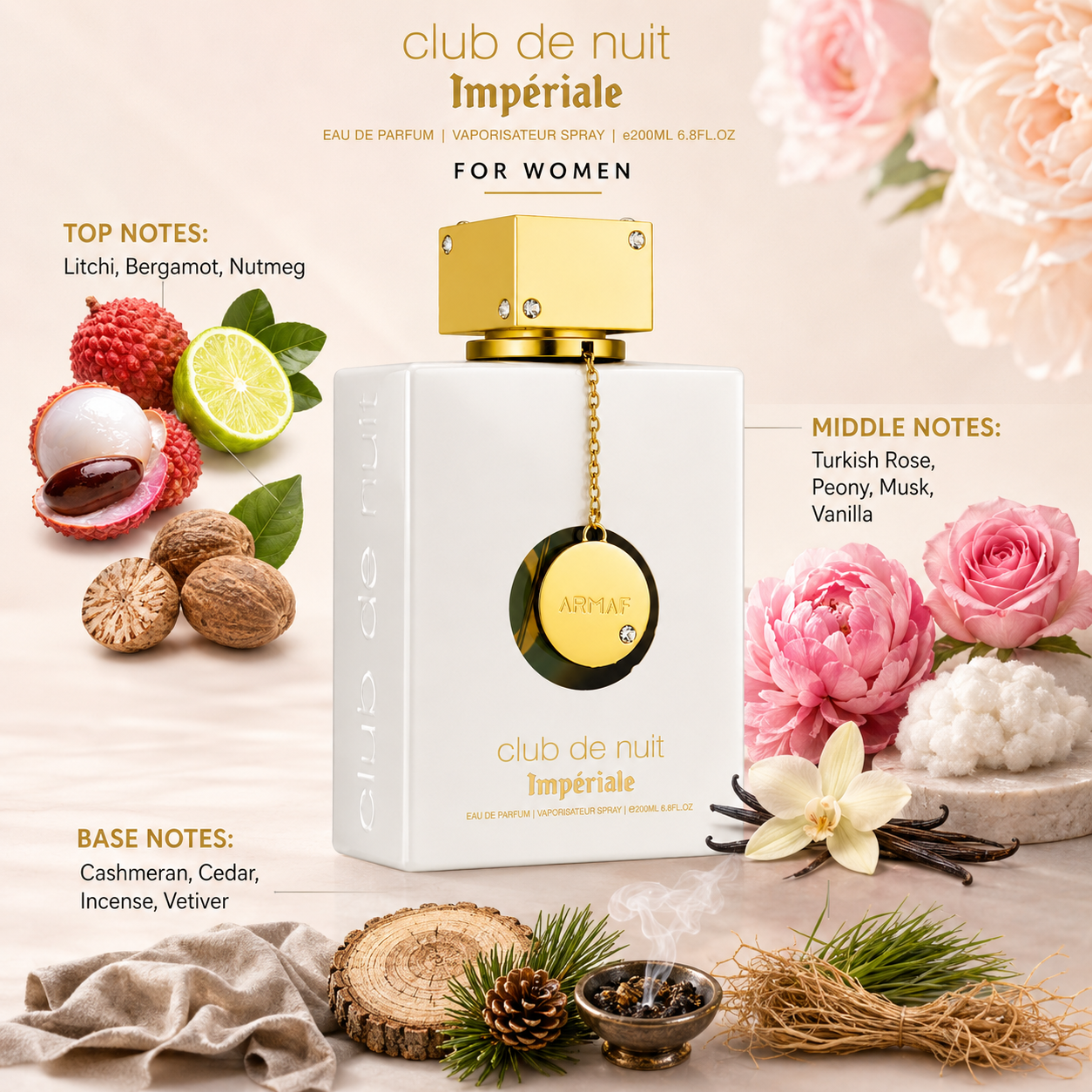 ARMAF Club de Nuit Imperiale for Women Eau de Parfum Spray, 3.6 Ounce