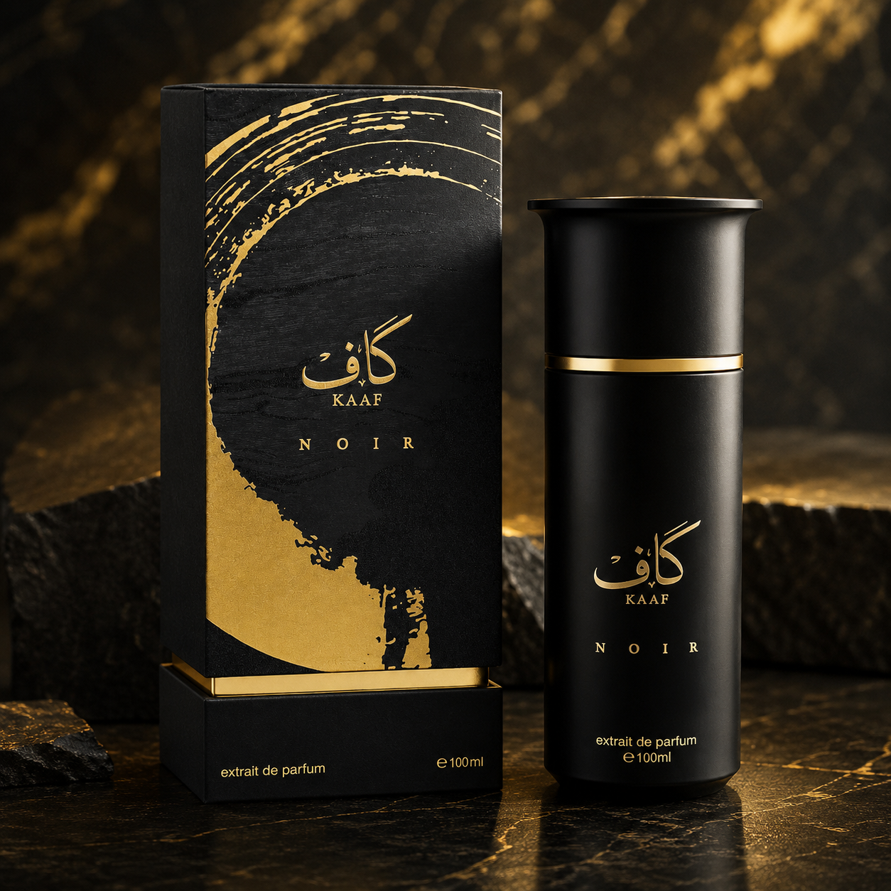 Ahmed Al Maghribi Kaaf Noir Extrait de Parfum Spray for Unisex, 3.4 Ounce