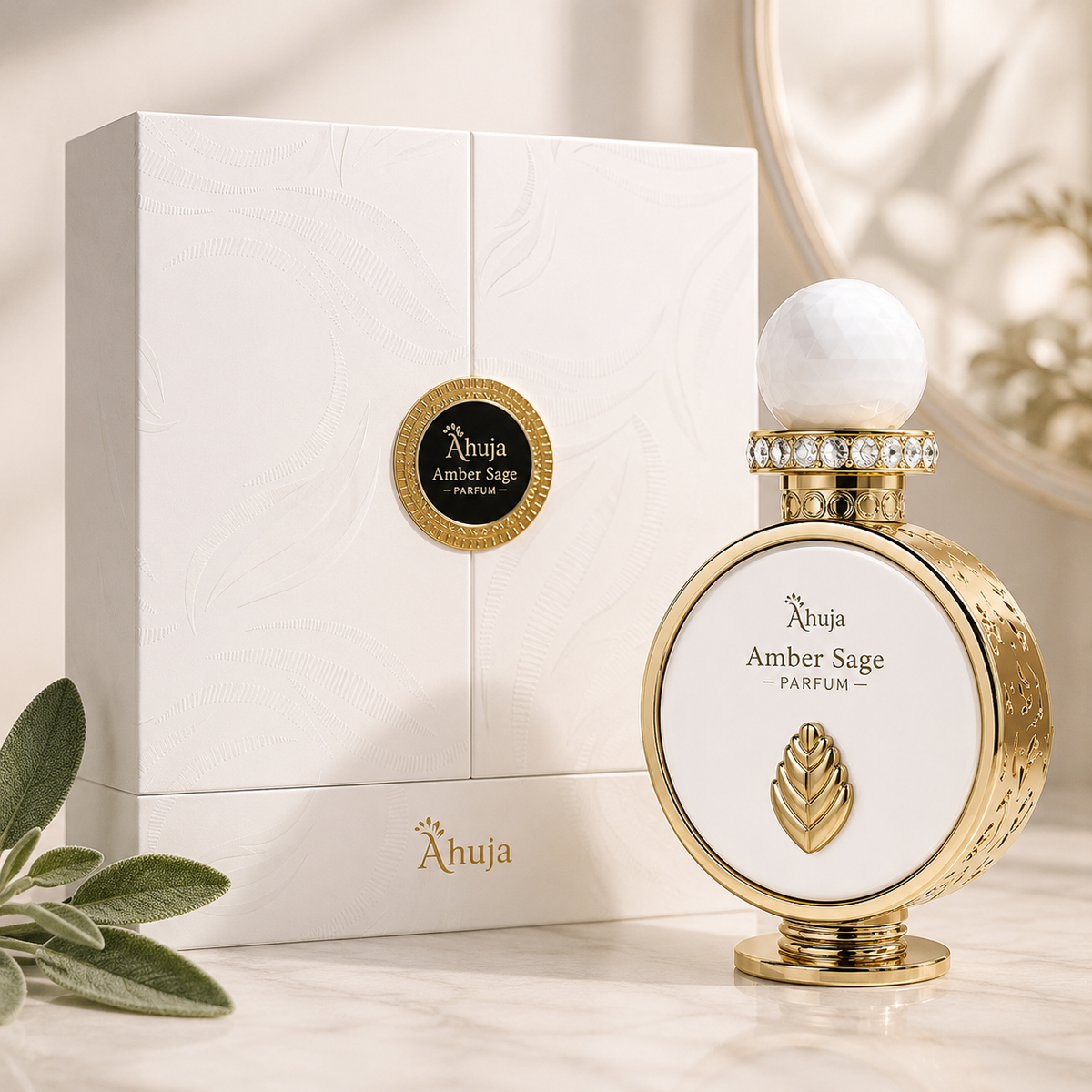 Ahuja Amber Sage Eau de Parfum for Unisex 3.4 Ounce