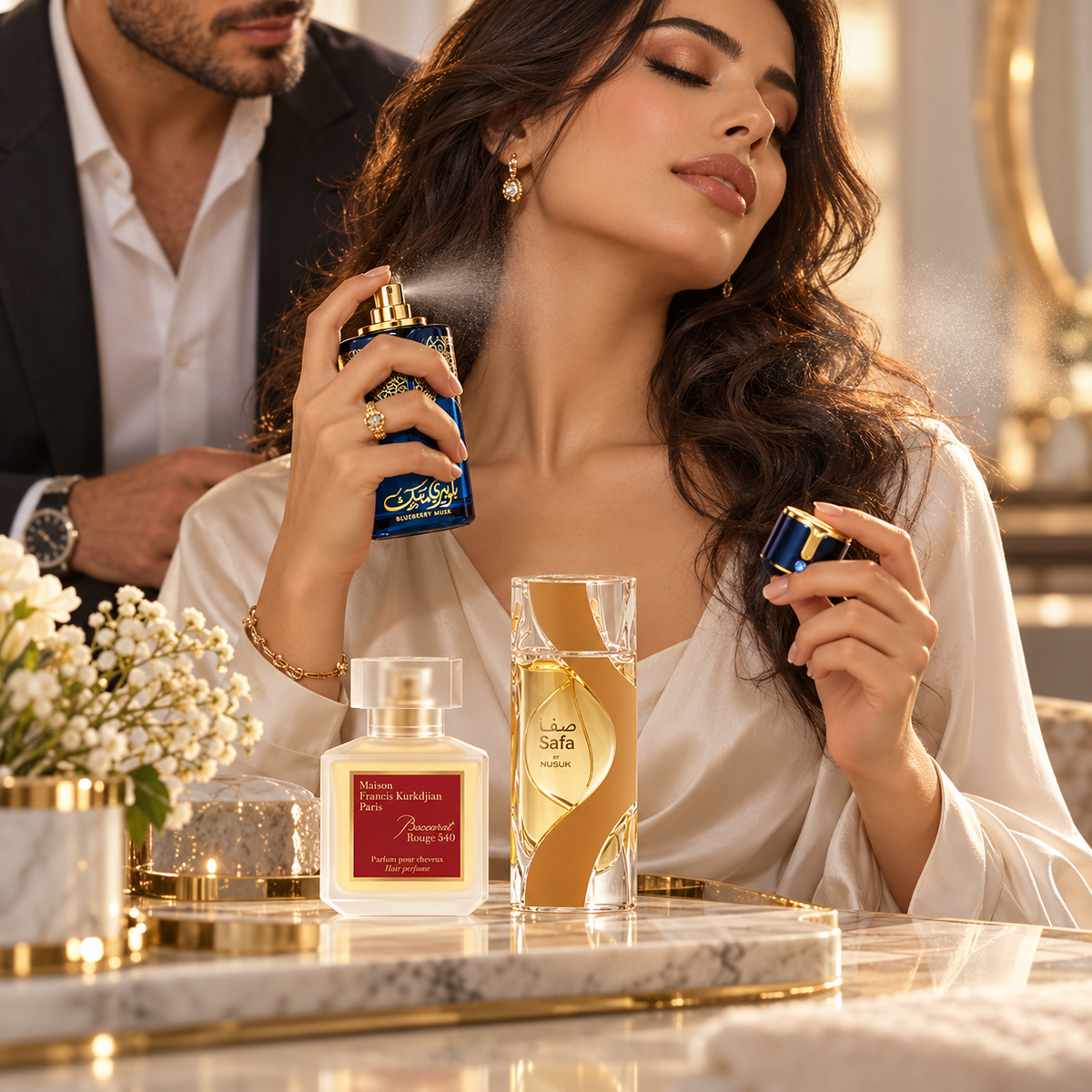 Arabiyat Prestige Blueberry Musk + Baccarat Rouge White + Nusuk Safa 3-Piece Fragrance Bundle for Unisex