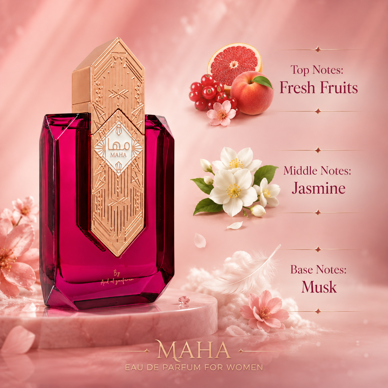 Ard Al Zaafaran Maha Eau De Parfum Spray For Women 3.4 Ounce