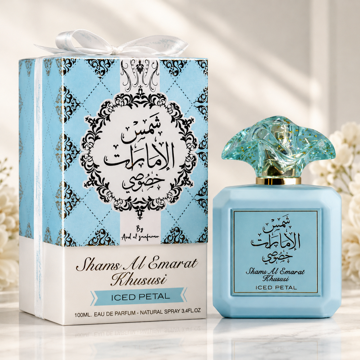Ard Al Zaafaran Shams Al Emarat Khususi Iced Petal Eau Eau De Parfum Spray For Women 3.4 Ounce