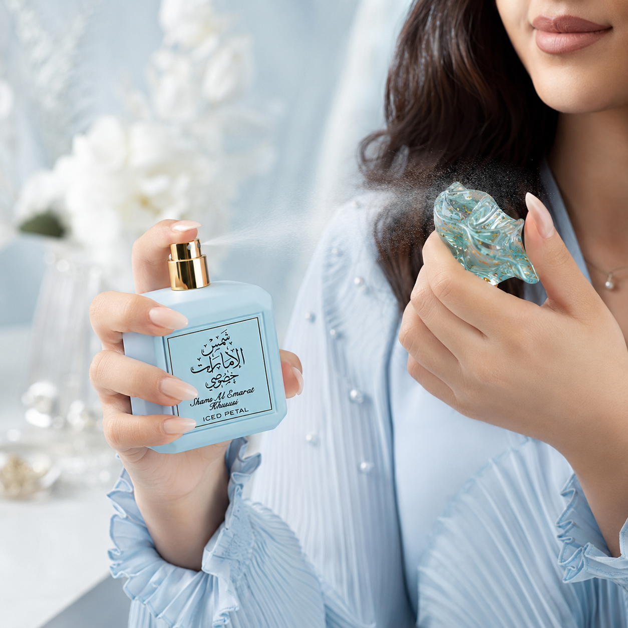 Ard Al Zaafaran Shams Al Emarat Khususi Iced Petal Eau Eau De Parfum Spray For Women 3.4 Ounce