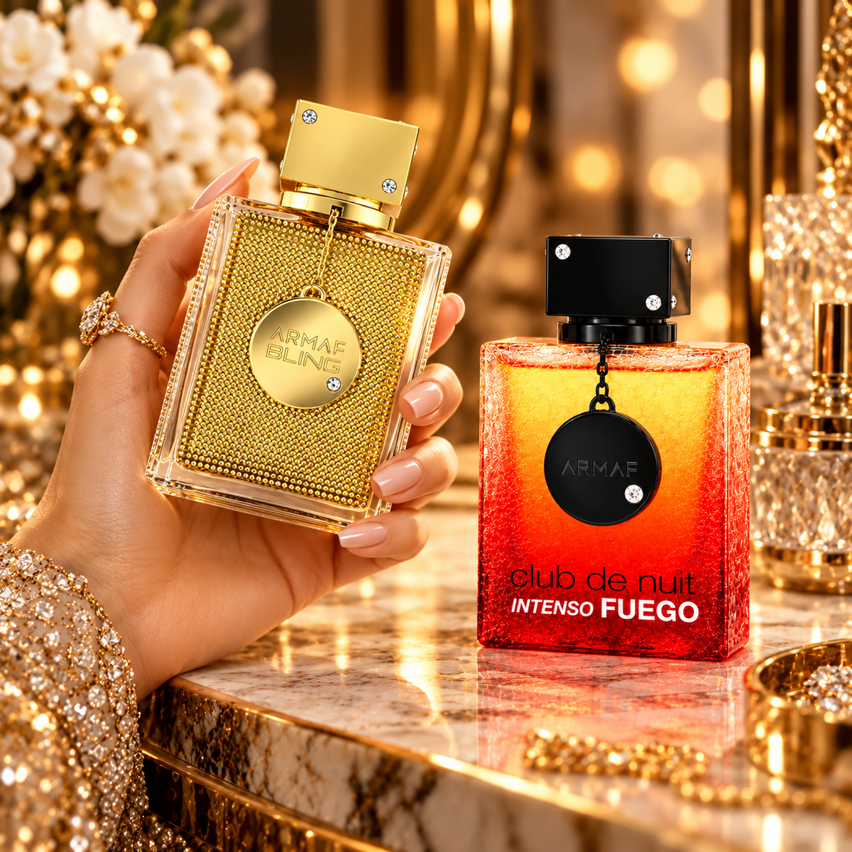 Armaf Club De Nuit Bling Gold + Armaf Club De Nuit Intenso Fuego 2-Piece Fragrance Bundle for Unisex