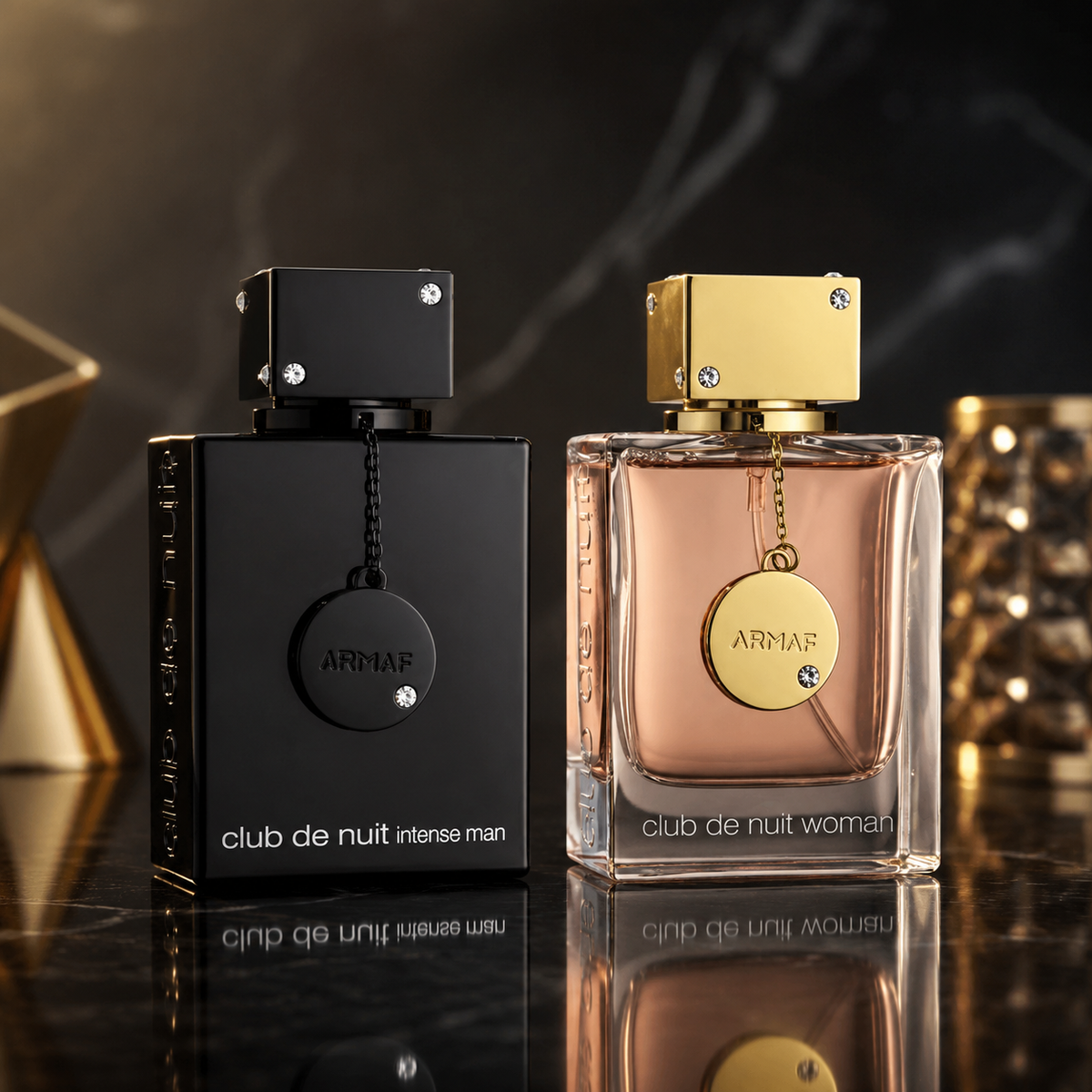 Armaf Couple Combo Set Club De Nuit Intense Men & Cdn Women Eau De Parfum Spray 3.6 Oz | Fragrance Bundle Gift For Him & Her