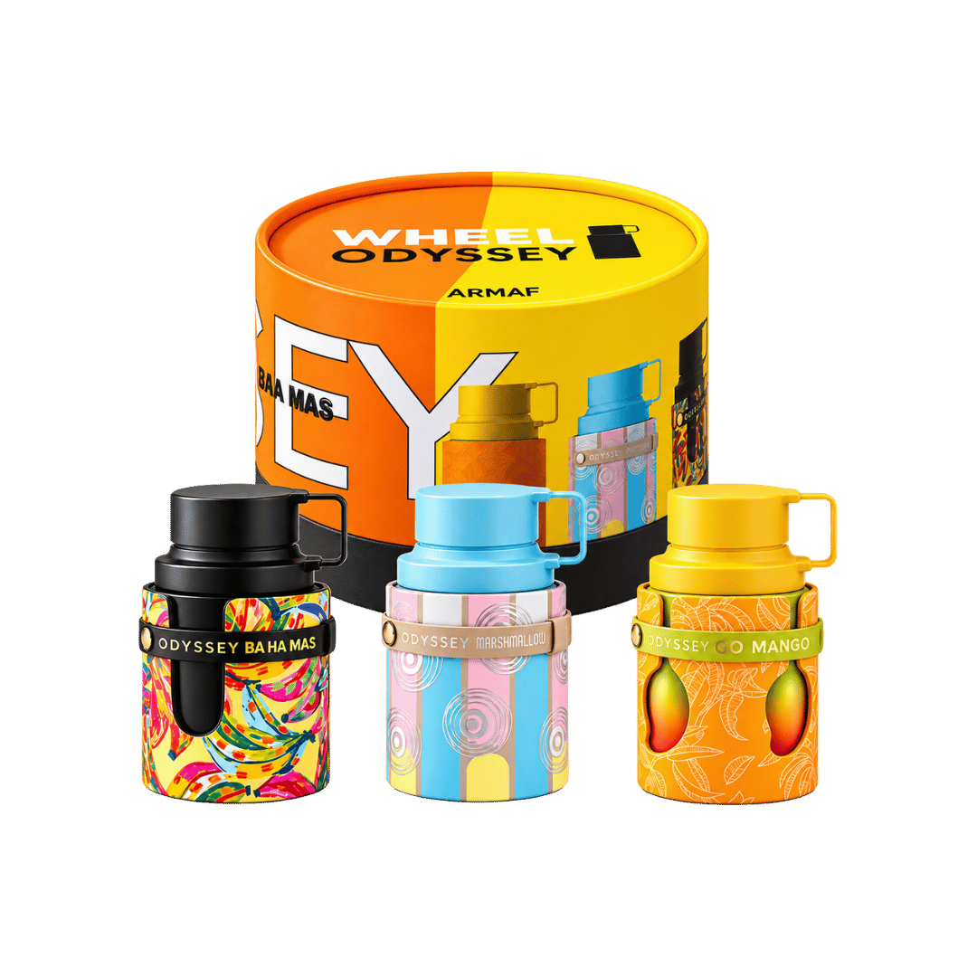 Armaf Odyssey Wheel of Odyssey Ba Ha Mas, Go Mango & Marshmallow 3-Piece Gift Set for Unisex