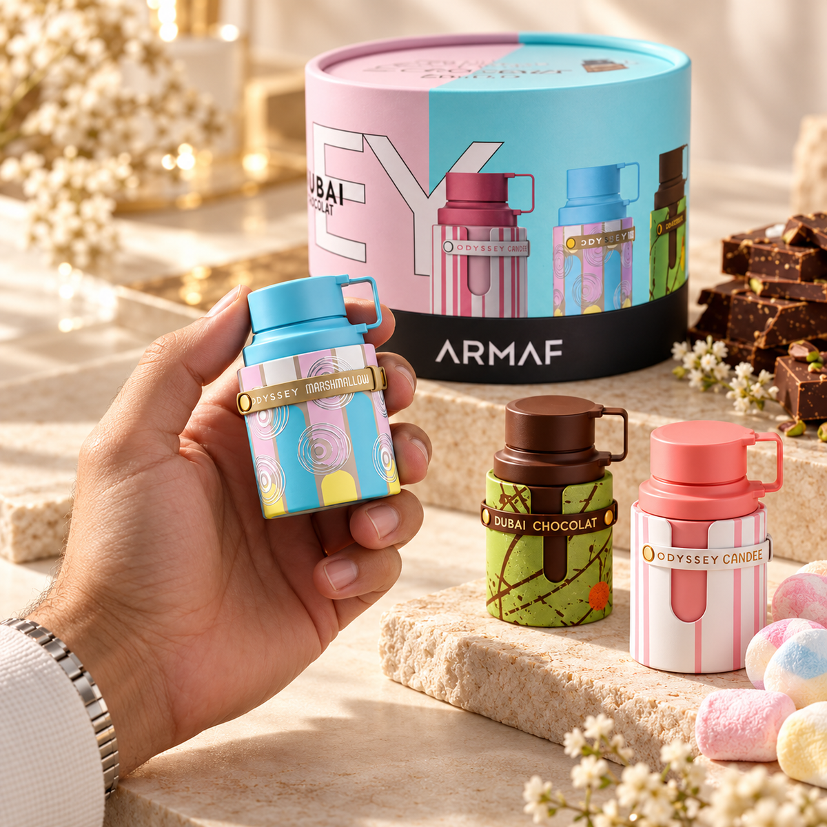 Armaf Wheel of Odyssey Candee, Marshmallow & Dubai Chocolat Gift Set for Unisex, image 2