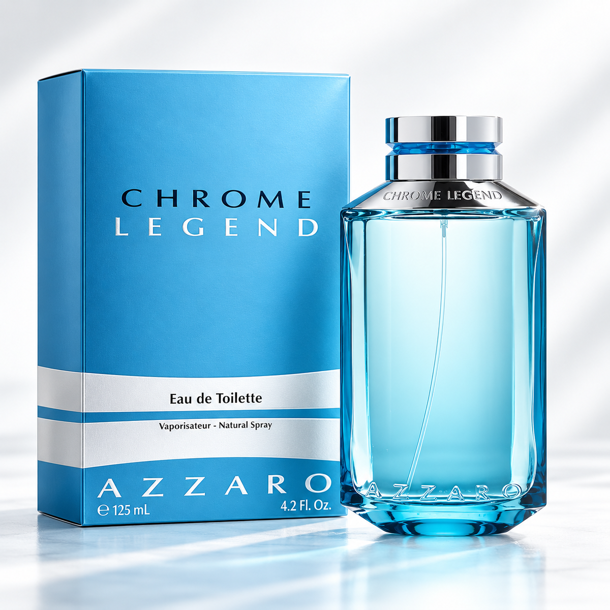 Azzaro Chrome Legend Eau de Toilette for Men, 4.2 Ounce