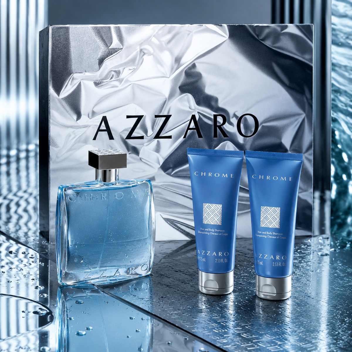 Azzaro Chrome 3-Piece Gift Set for Men