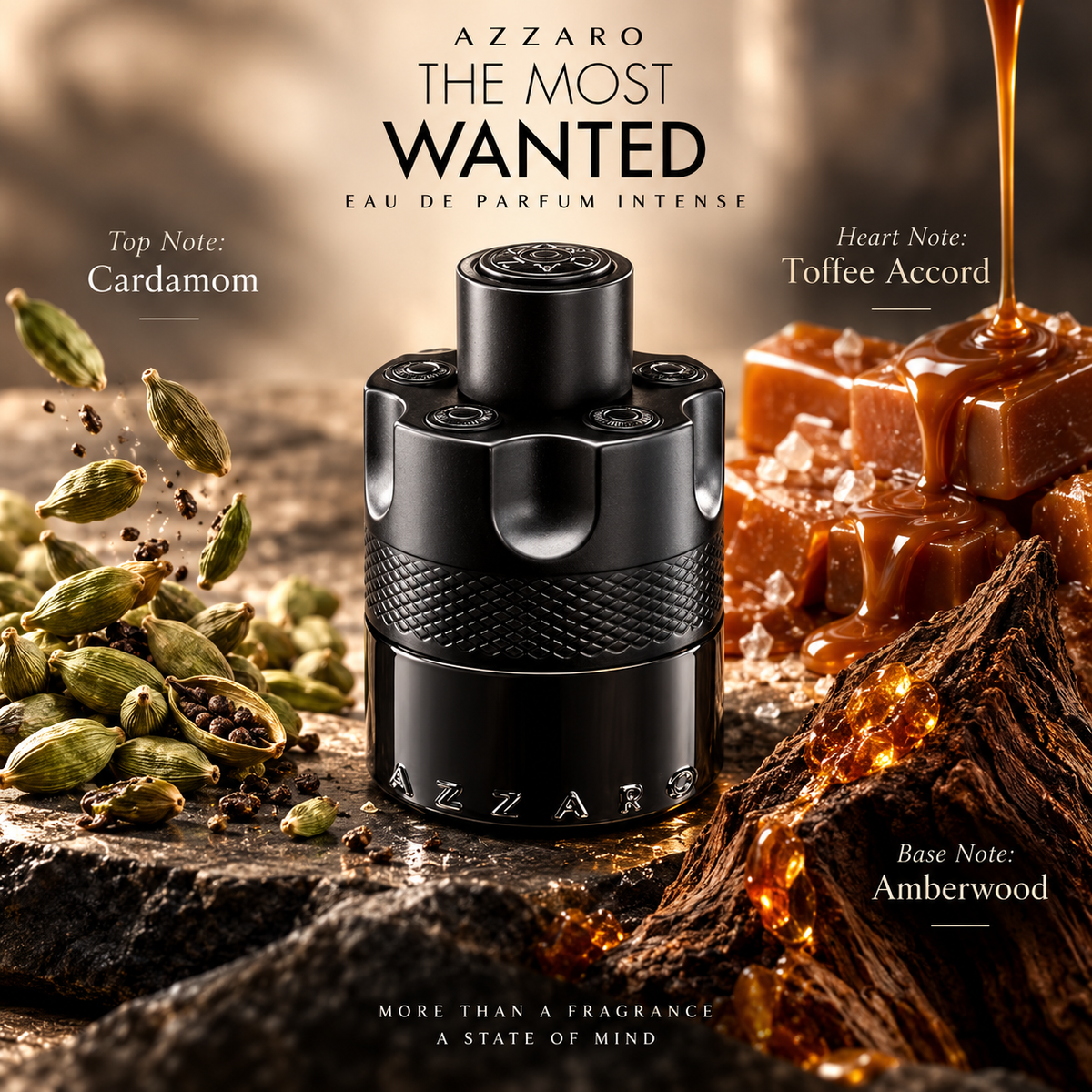 Azzaro The Most Wanted Eau de Parfum Intense for Men, 1.7 Ounce