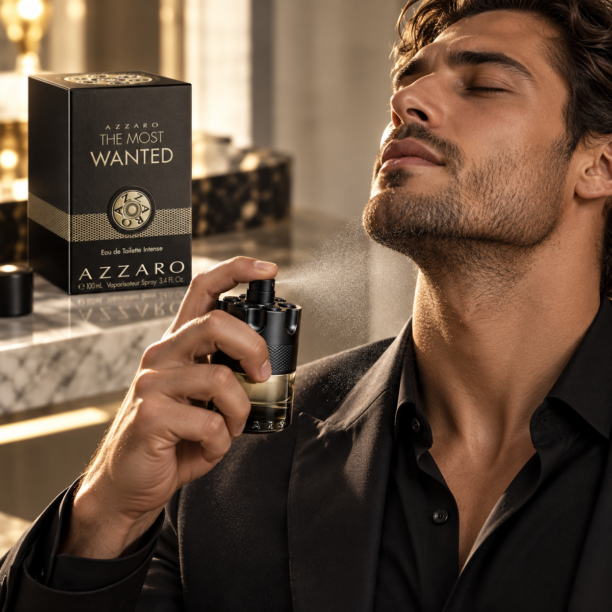 Azzaro The Most Wanted Eau de Toilette Intense for Men, 3.4 Ounce