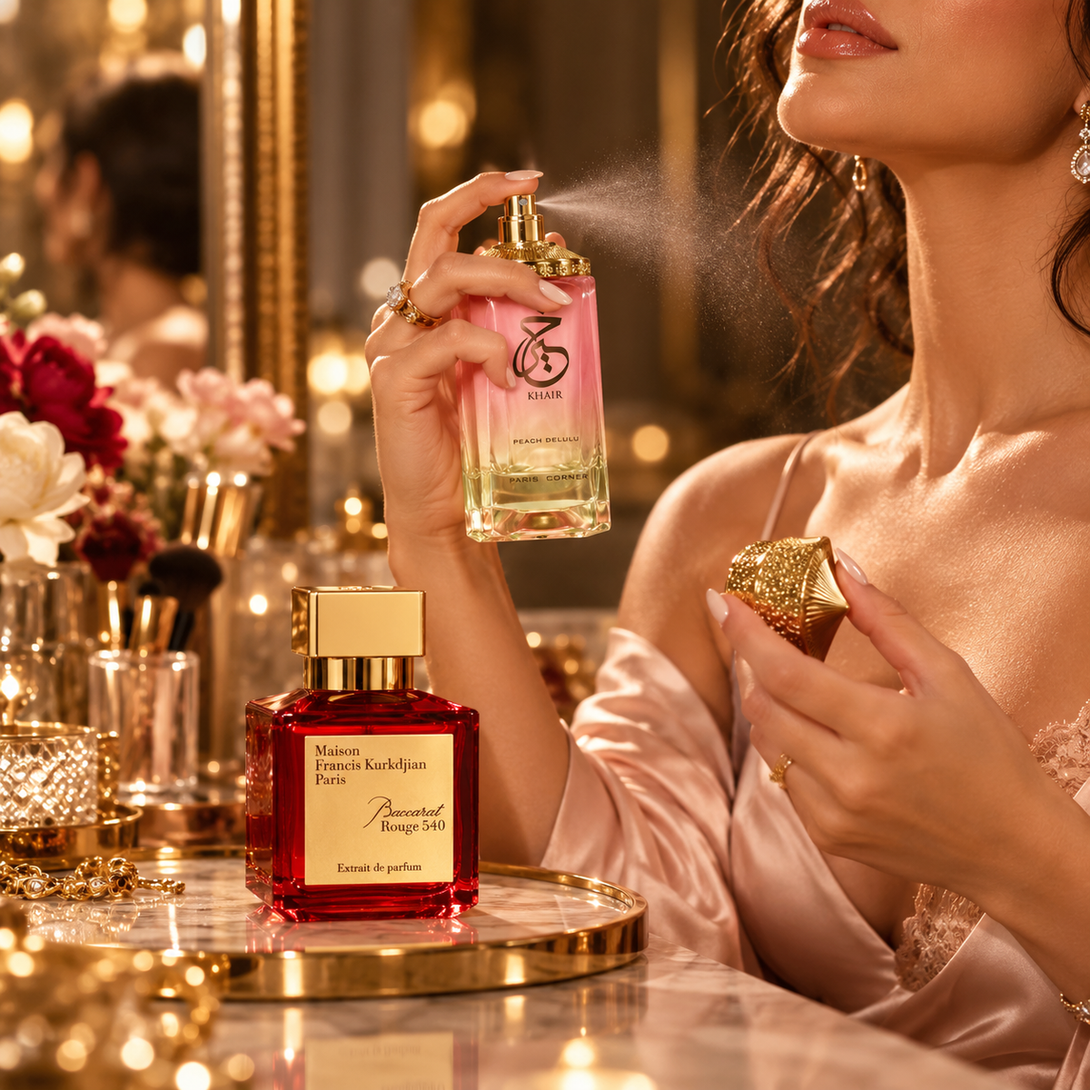 Baccarat Rouge Red & Peach Delulu Bundle for Women, image 3