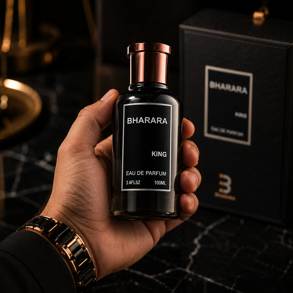 Bharara King For Men Eau de Parfum Spray, 3.4 Ounce