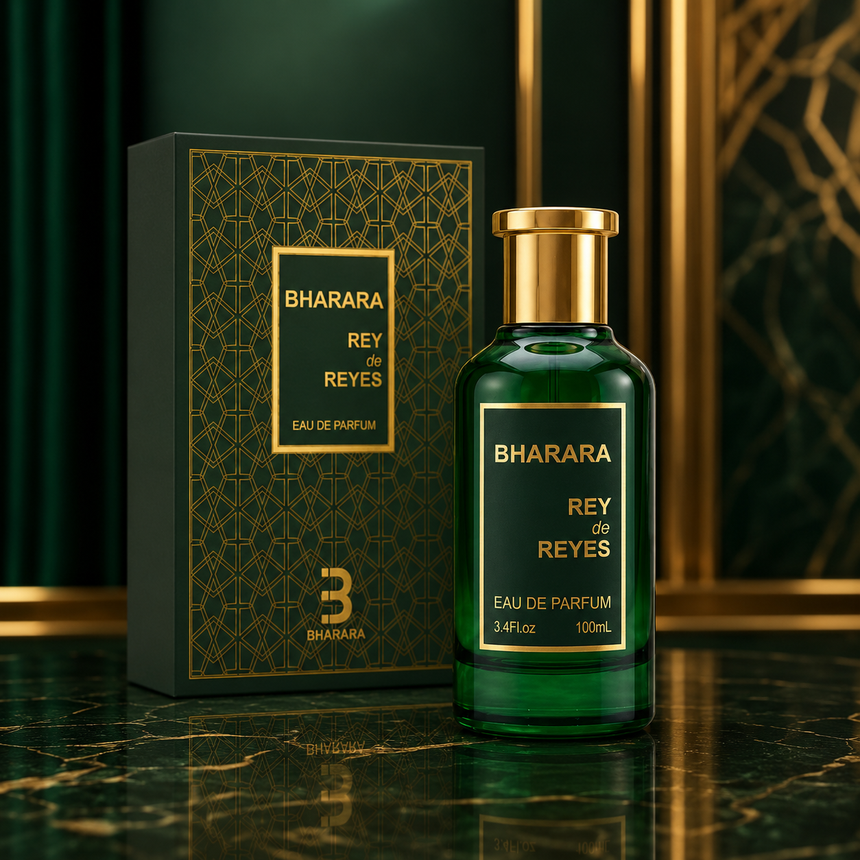 Bharara Rey de Reyes Eau de Parfum Spray For Men 3.4 Ounce