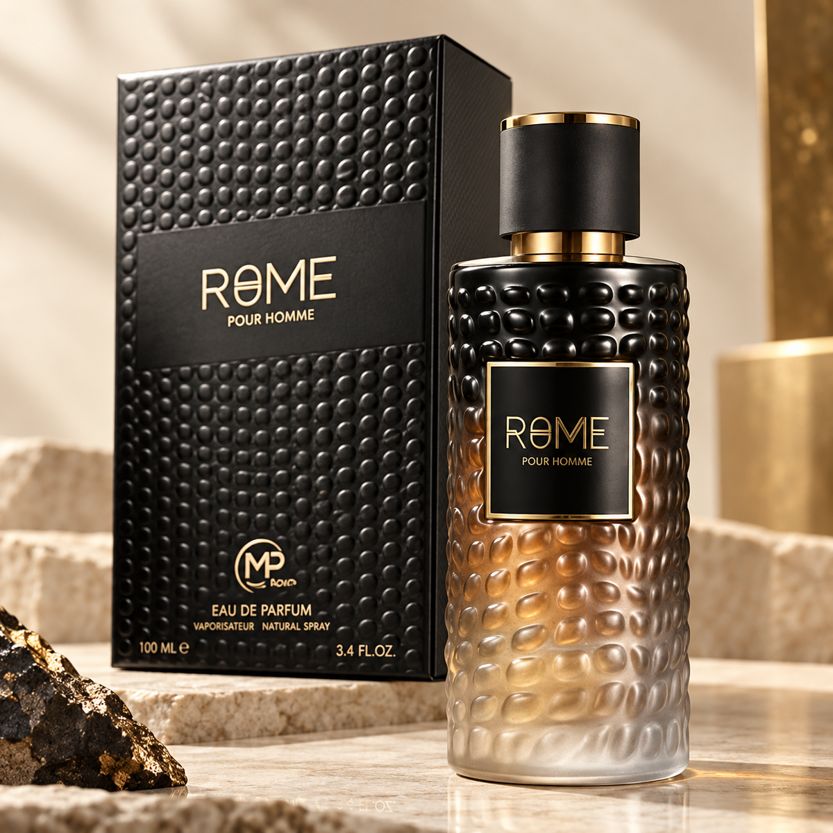 Bharara Rome Intense Pour Homme Eau de Parfum for Men, 3.4 Ounce