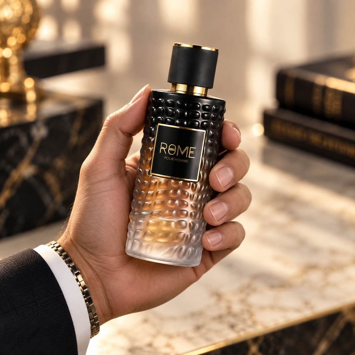 Bharara Rome Intense Pour Homme Eau de Parfum for Men, 3.4 Ounce