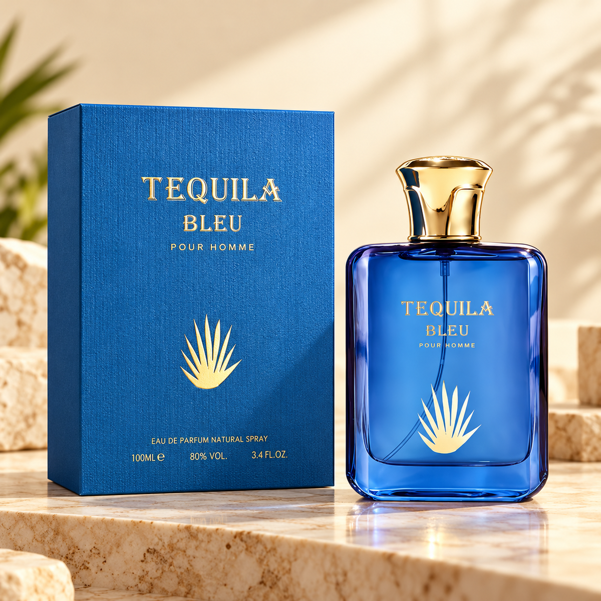 Bharara Tequila Bleu Pour Homme Eau de Parfum for Men 3.3 Ounce