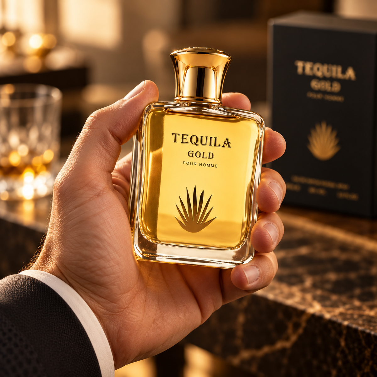 Bharara Tequila Gold Pour Homme Eau de Parfum for Men 3.3 Ounce
