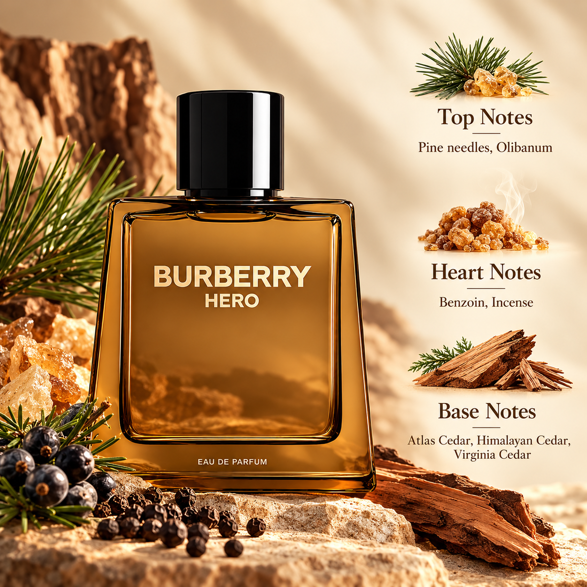 Burberry Hero Eau de Parfum for Men 1.7 Ounce