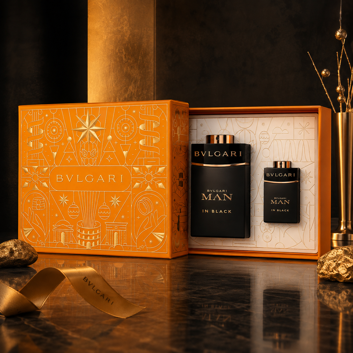 Bvlgari Man in Black 2-Piece Gift Set for Men