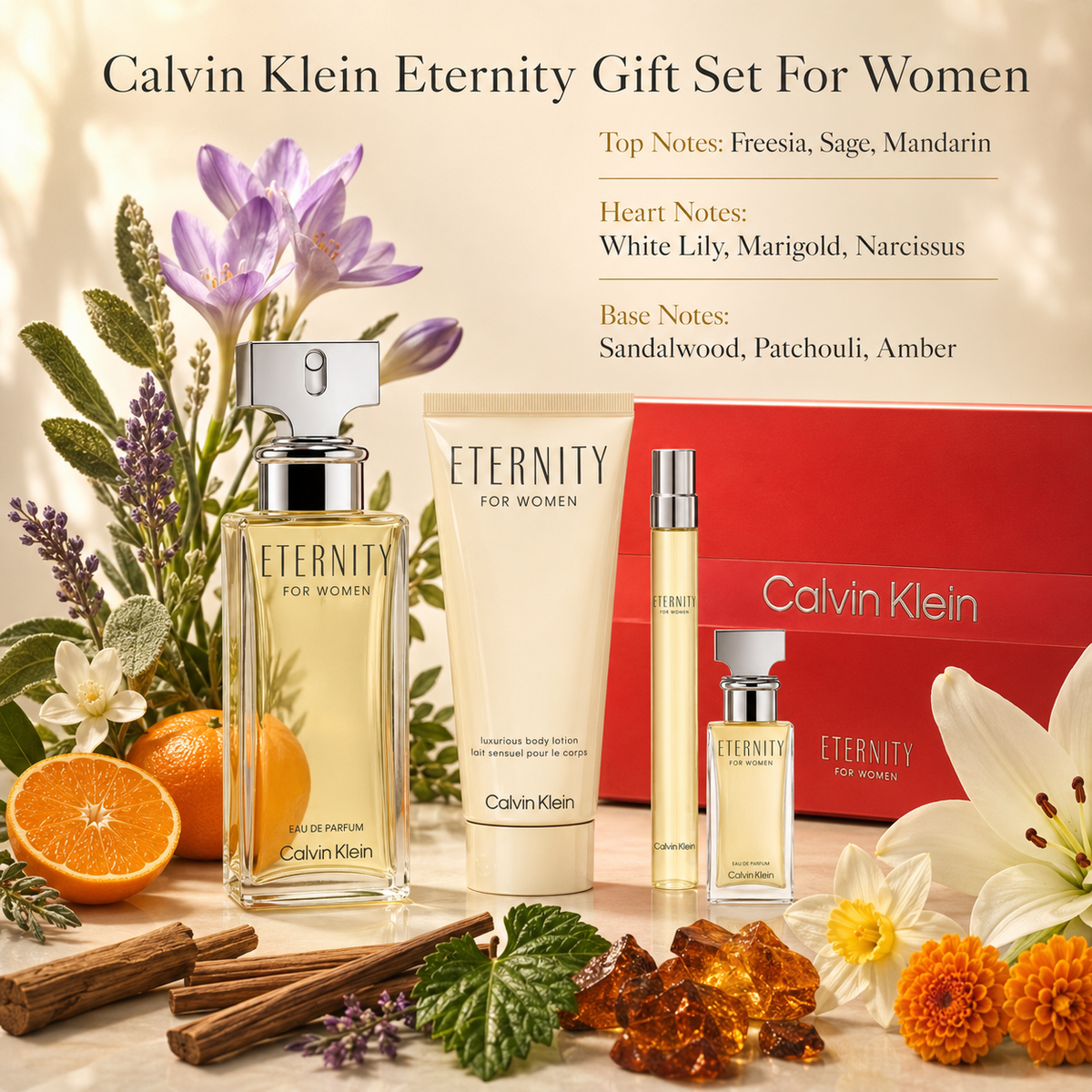 Calvin Klein Eternity 4-Piece Gift Set for Women