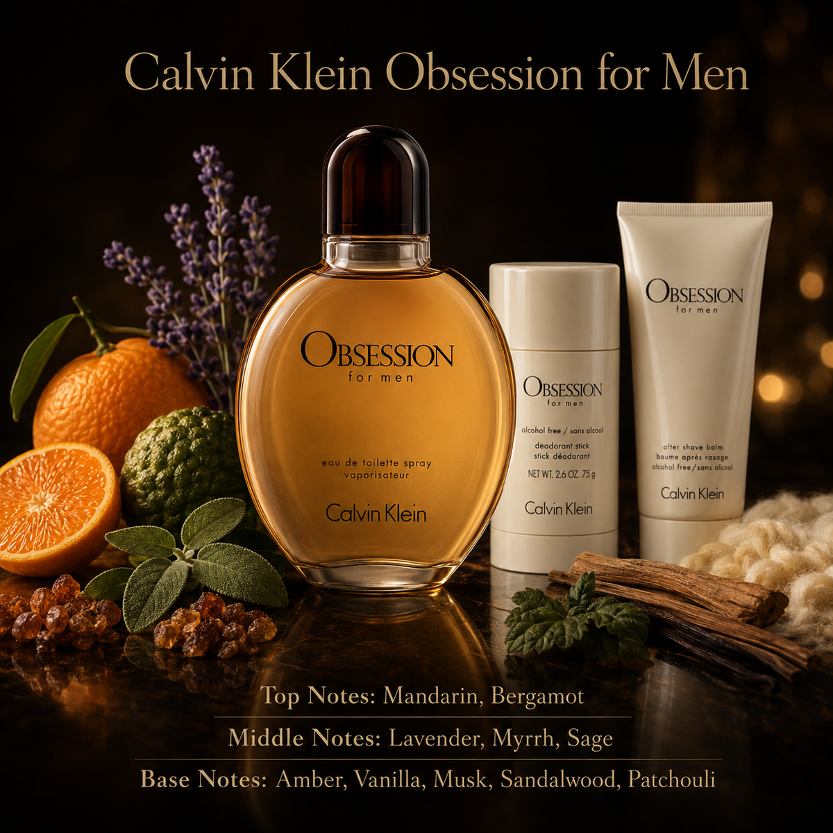Calvin Klein Obsession 3-Piece Gift Set for Men