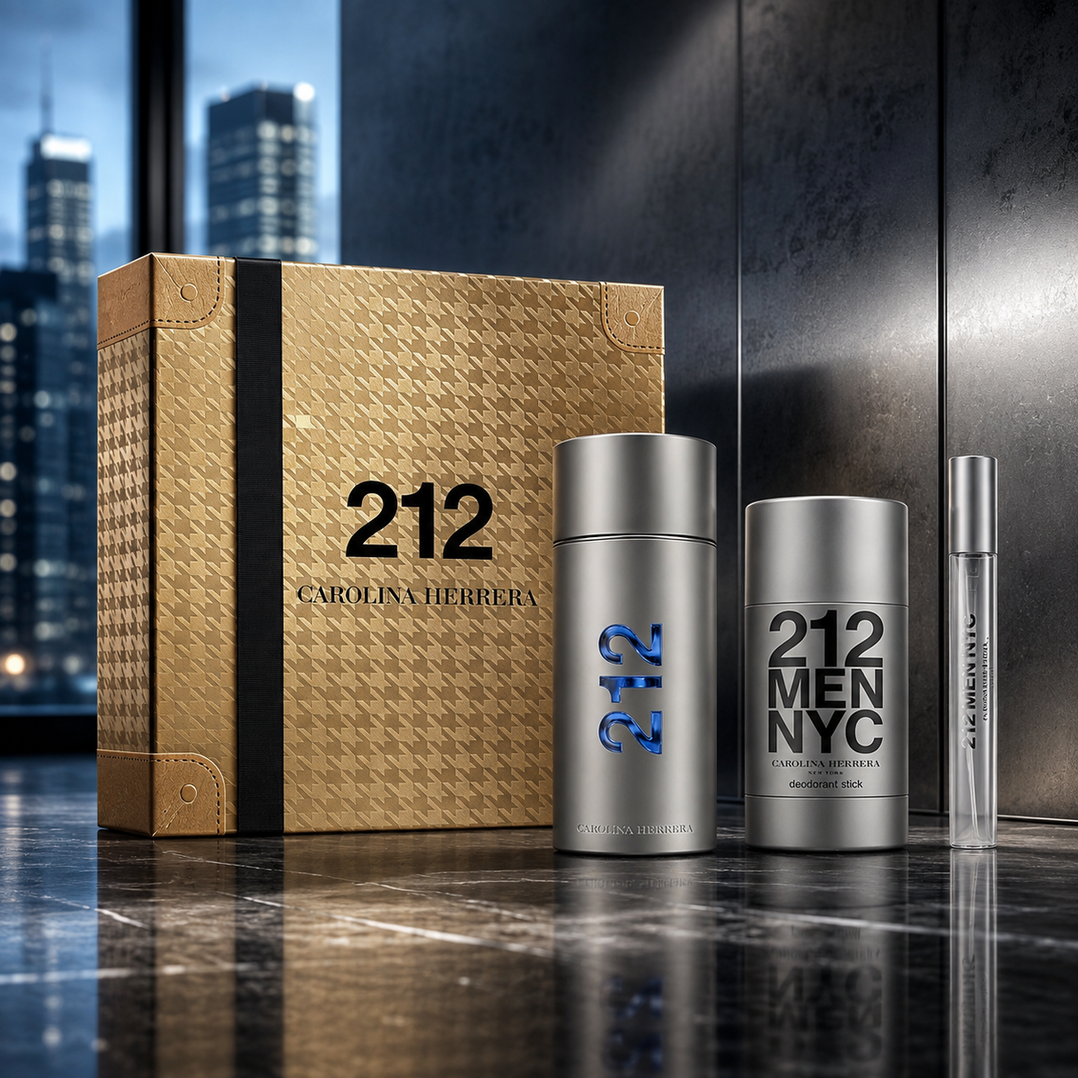 Carolina Herrera 212 Men 3-Piece Gift Set for Men