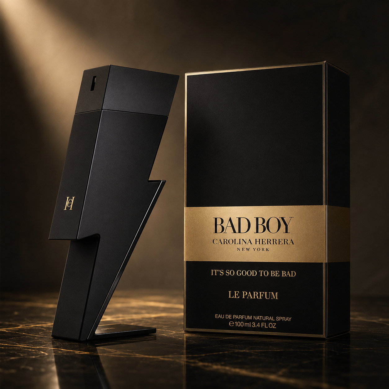 Carolina Herrera Bad Boy Le Parfum Eau de Parfum for Men 3.4 Ounce