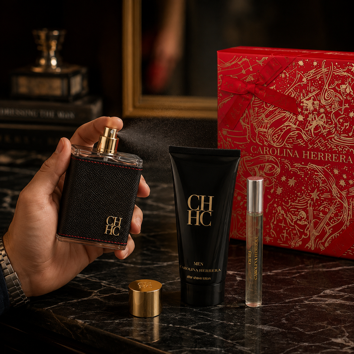 Carolina Herrera CH Men 3-Piece Gift Set for Men