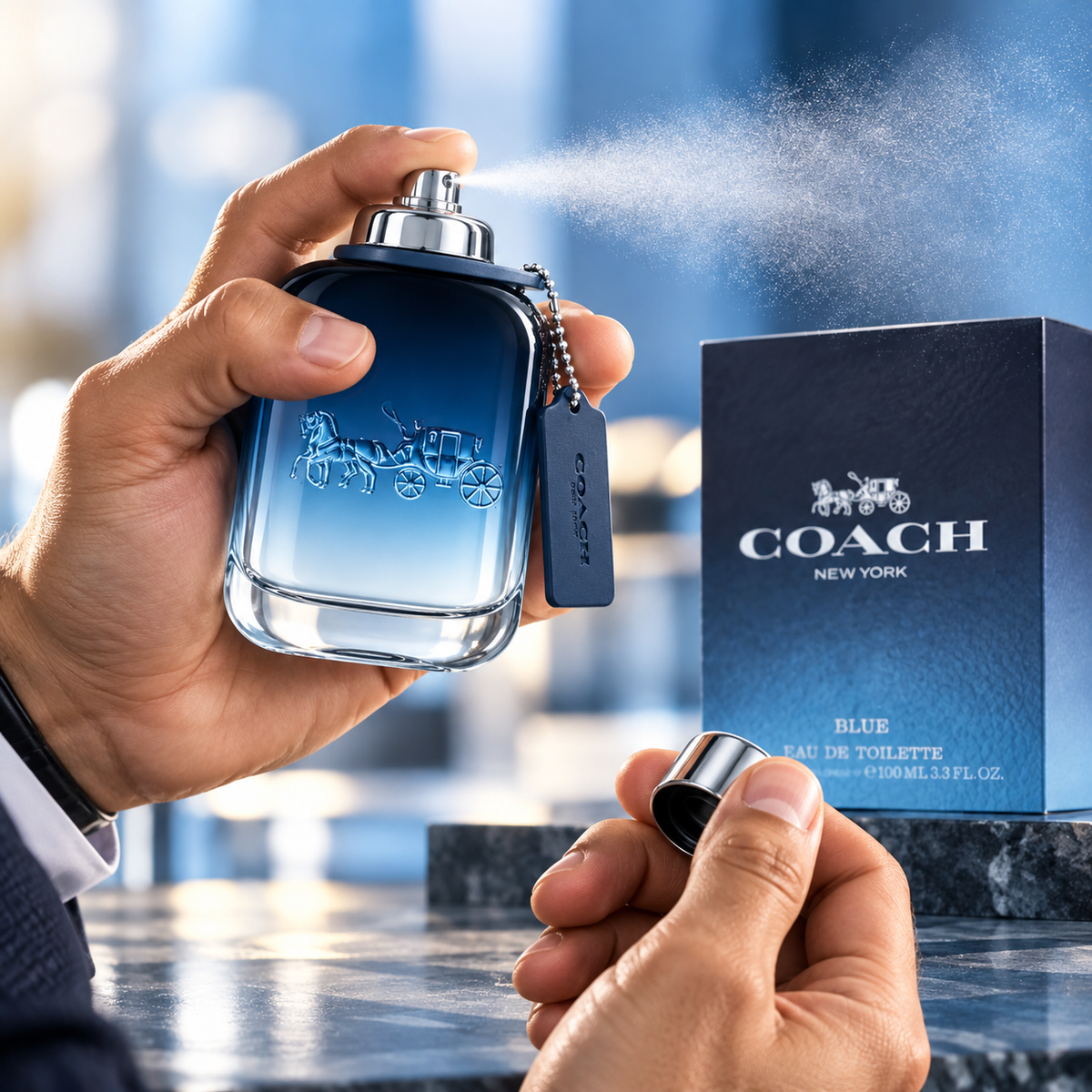Coach Blue Eau de Toilette for Men 3.4 Ounce