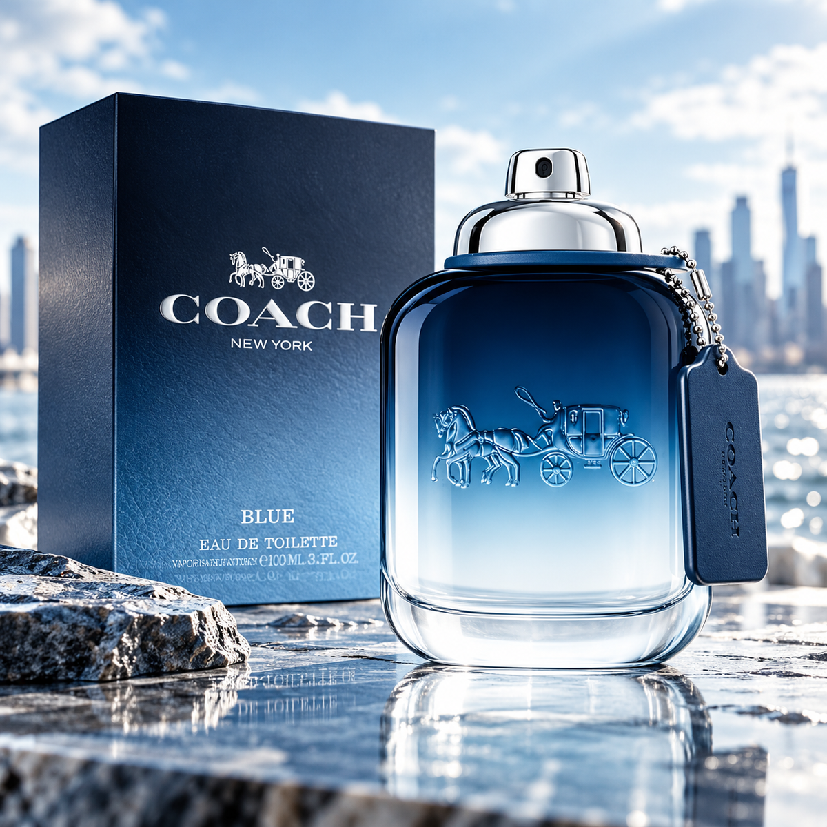 Coach Blue Eau de Toilette for Men 3.4 Ounce