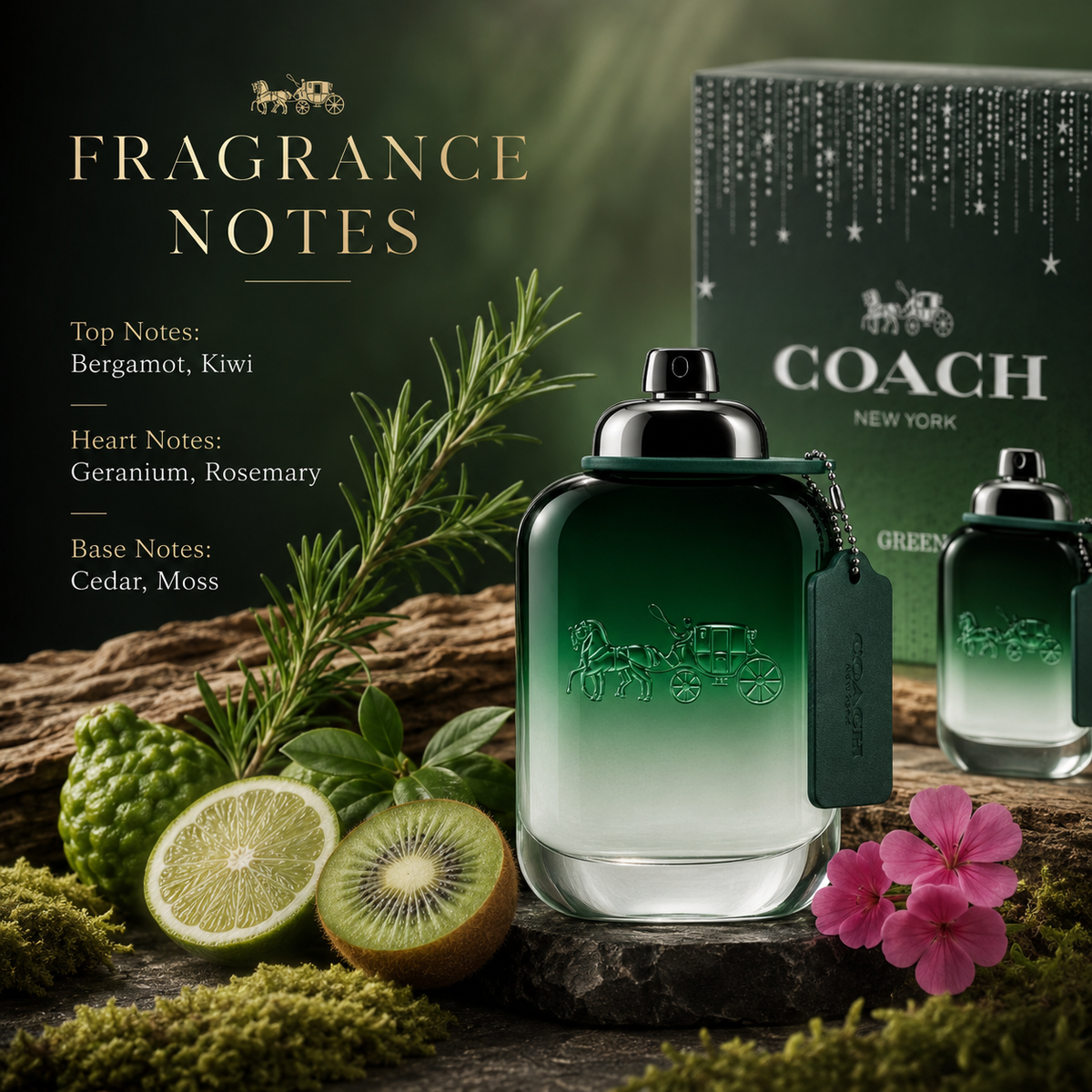 Coach Green 2-Piece Gift Set for Men