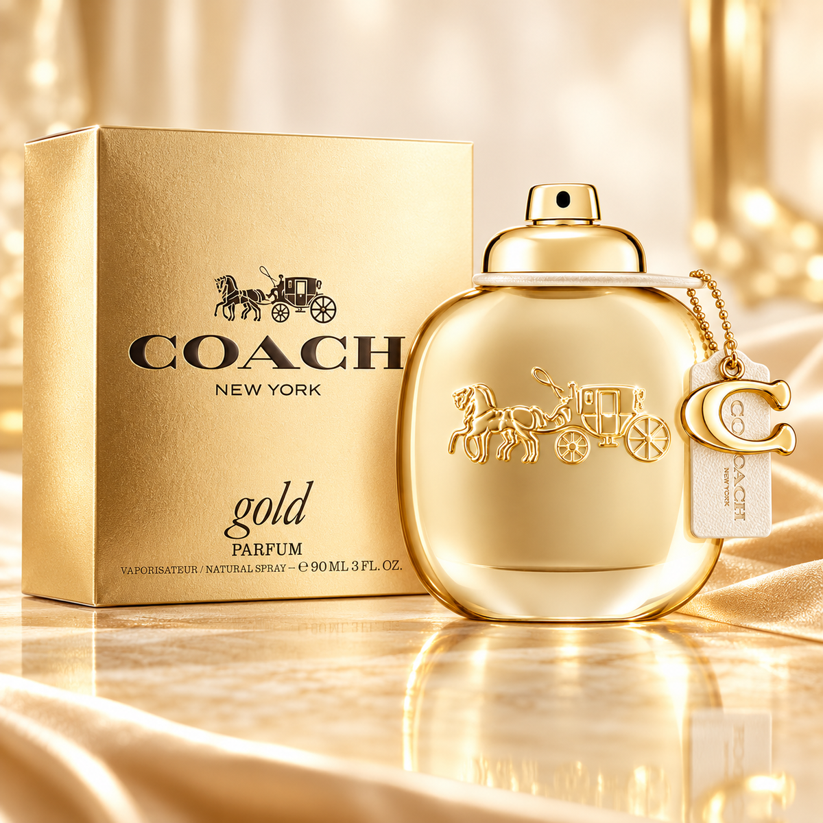 Coach New York Gold Parfum for Women 3.0 Ounce
