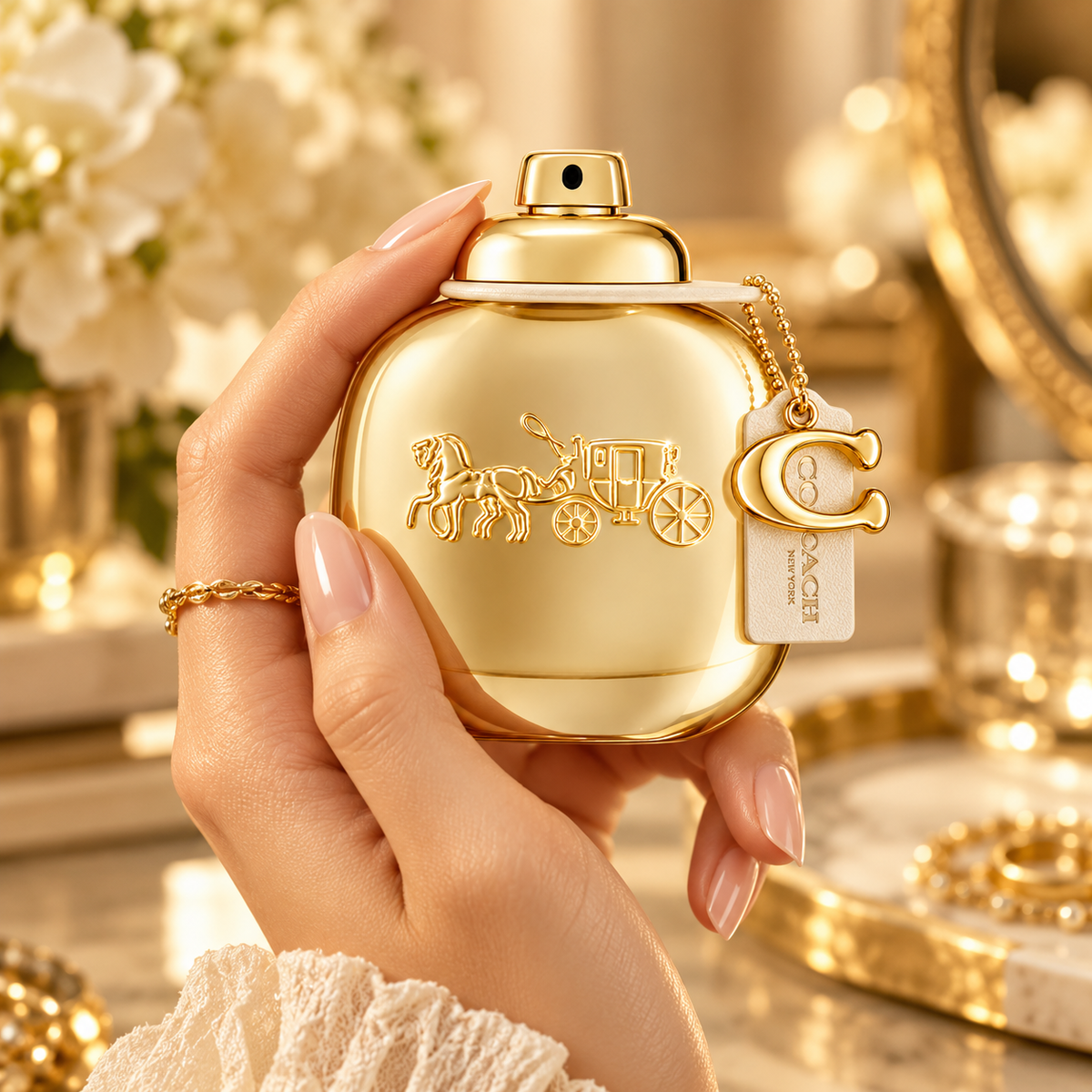 Coach New York Gold Parfum for Women 3.0 Ounce