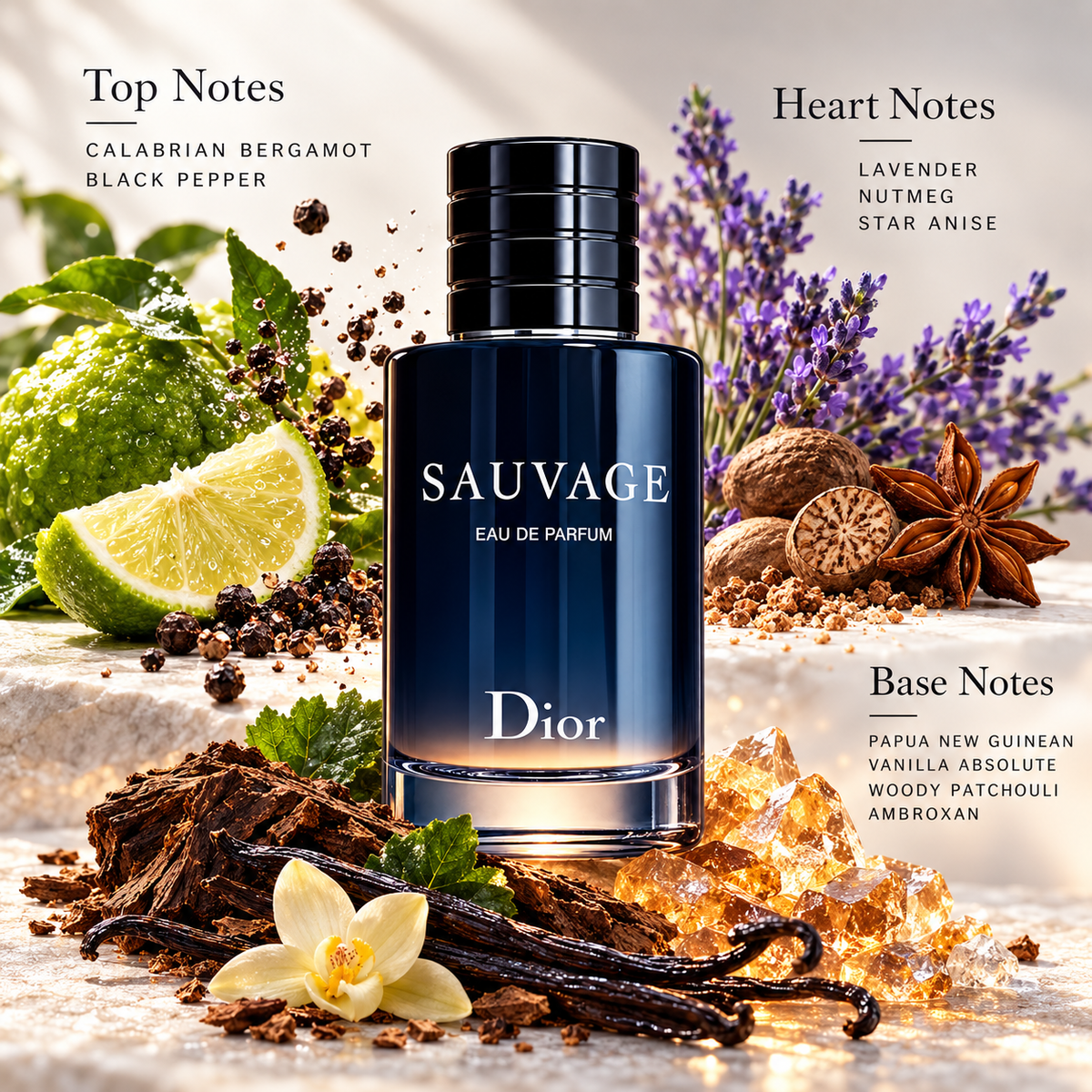 Dior Sauvage Eau de Parfum for Men 2.0 Ounce
