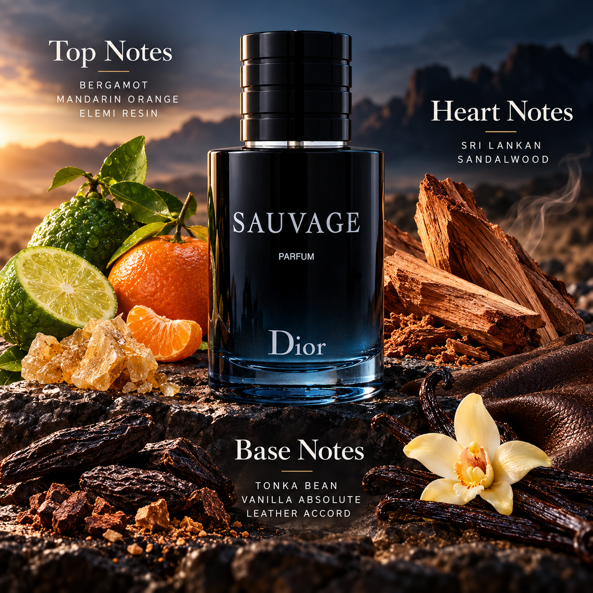 Dior Sauvage Parfum for Men 2.0 Ounce