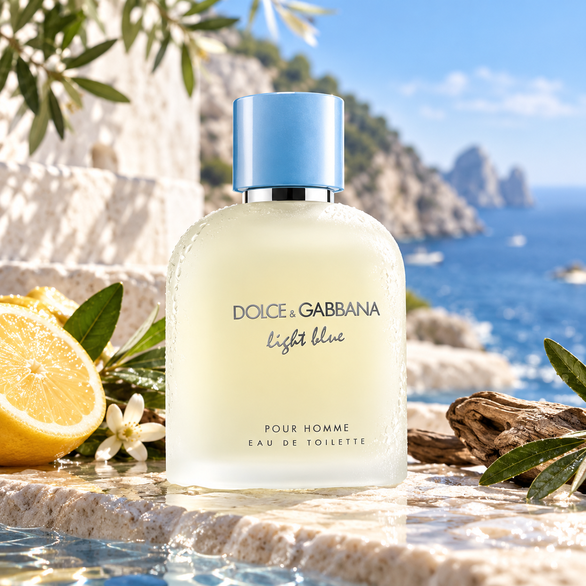 Dolce & Gabbana Light Blue Pour Homme Eau de Toilette for Men 3.4 Ounce