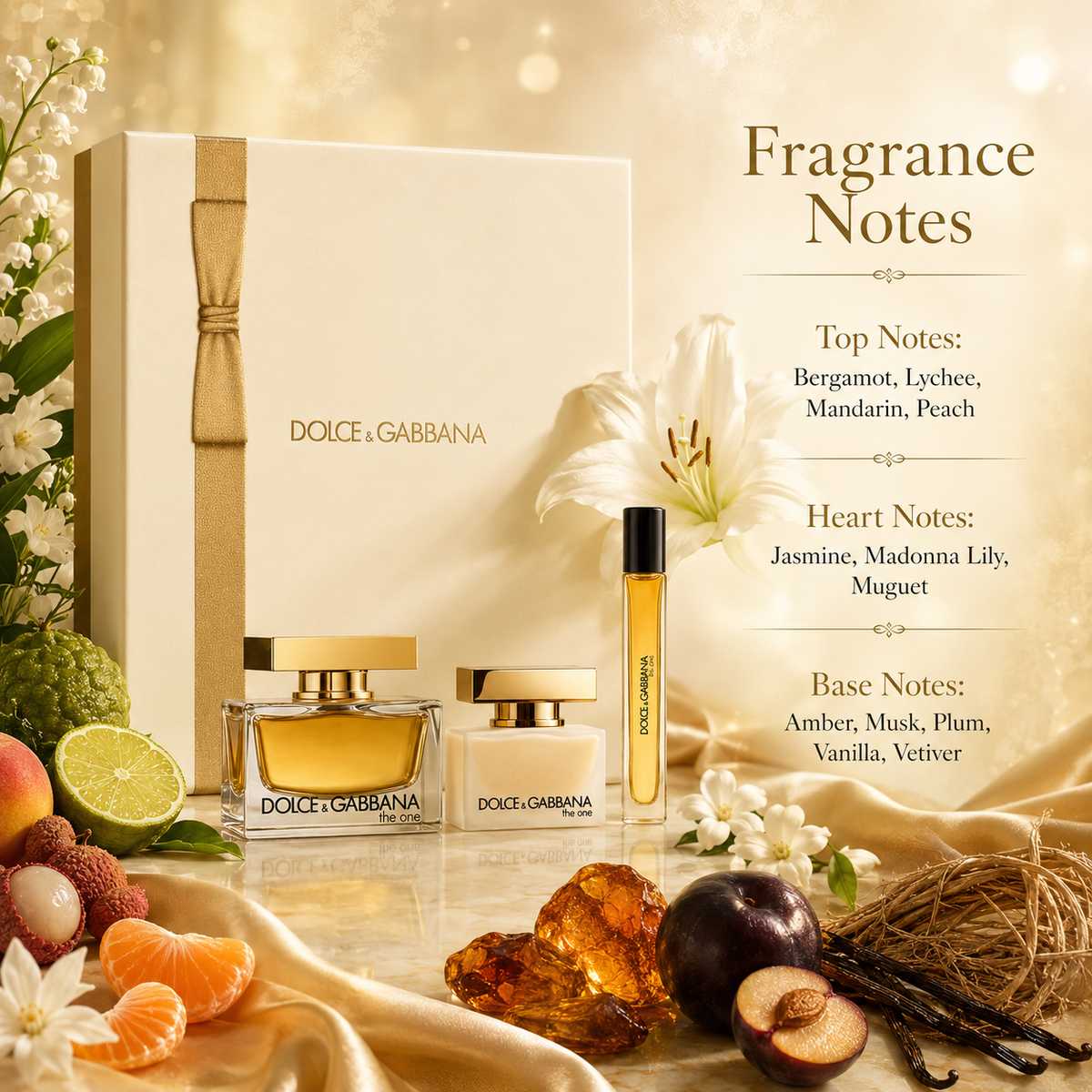 Dolce & Gabbana The One 3-Piece Gift Set for Women (with Hair Mist)
