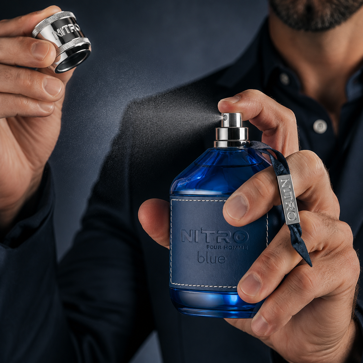 Dumont Nitro Blue for Men Eau De Parfum Spray, 3.4 Ounce