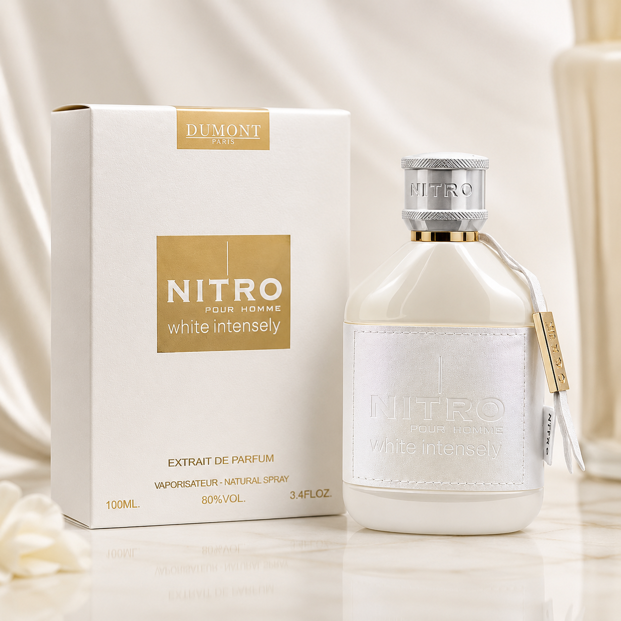 Dumont Nitro White Intensely Extrait De Parfum For Unisex 3.4 Ounce