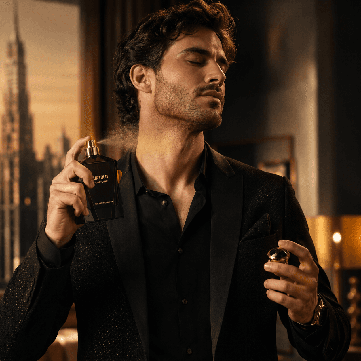 Fragrance Story Untold Extrait De Parfum Spray For Men 3.4 Ounce