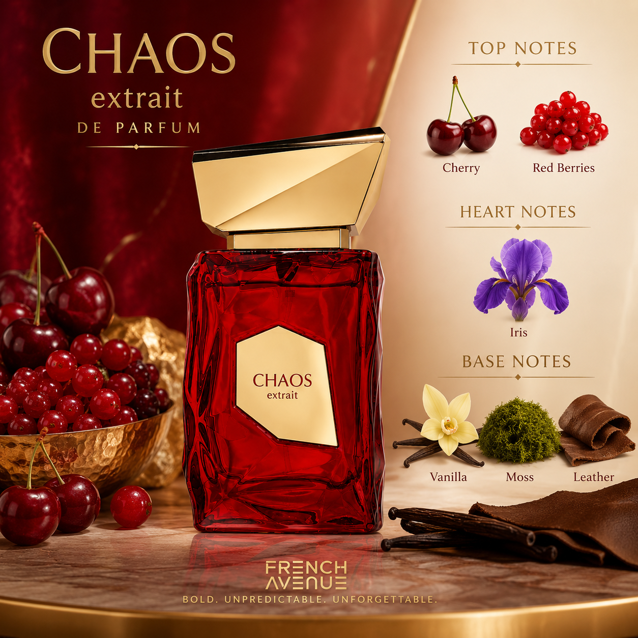 French Avenue Chaos Extrait De Parfum Spray for Unisex, 3.4 Ounce