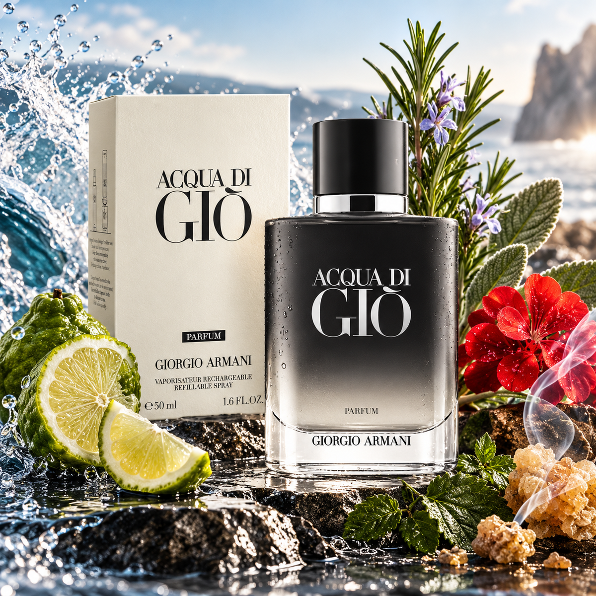 Giorgio Armani Acqua di Gio Parfum for Men 1.6 Ounce