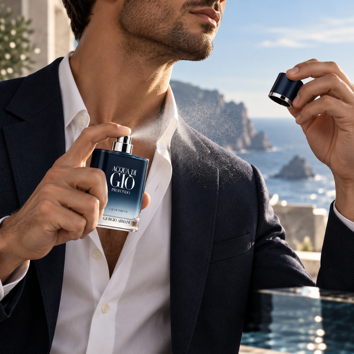 Giorgio Armani Acqua di Gio Profondo Eau de Parfum for Men 1.6 Ounce
