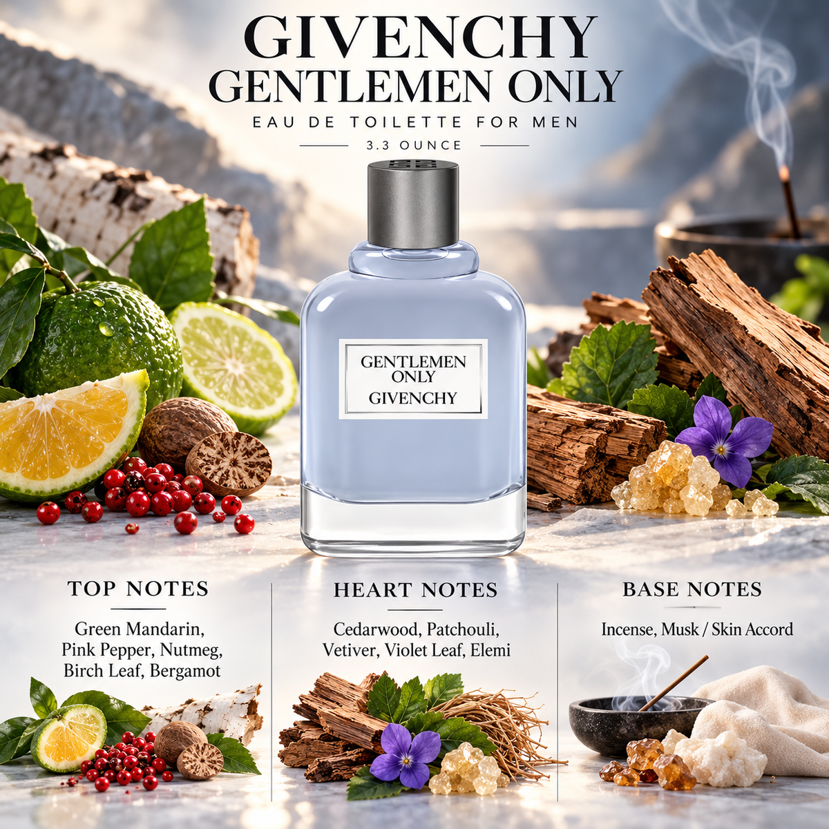 Givenchy Gentlemen Only Eau de Toilette for Men 3.3 Ounce