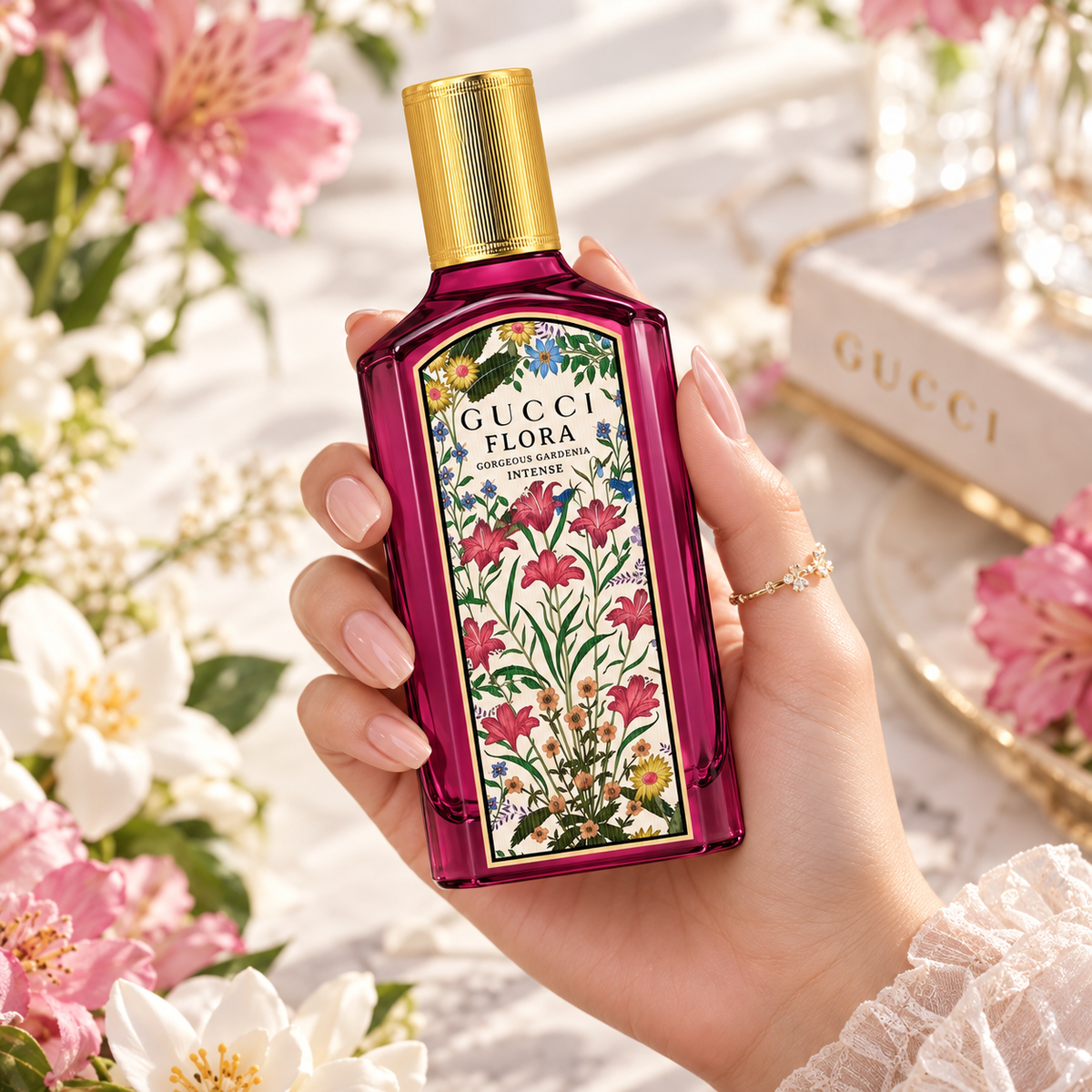 Gucci Flora Gorgeous Gardenia Intense Eau de Parfum for Women, 3.4 Ounce