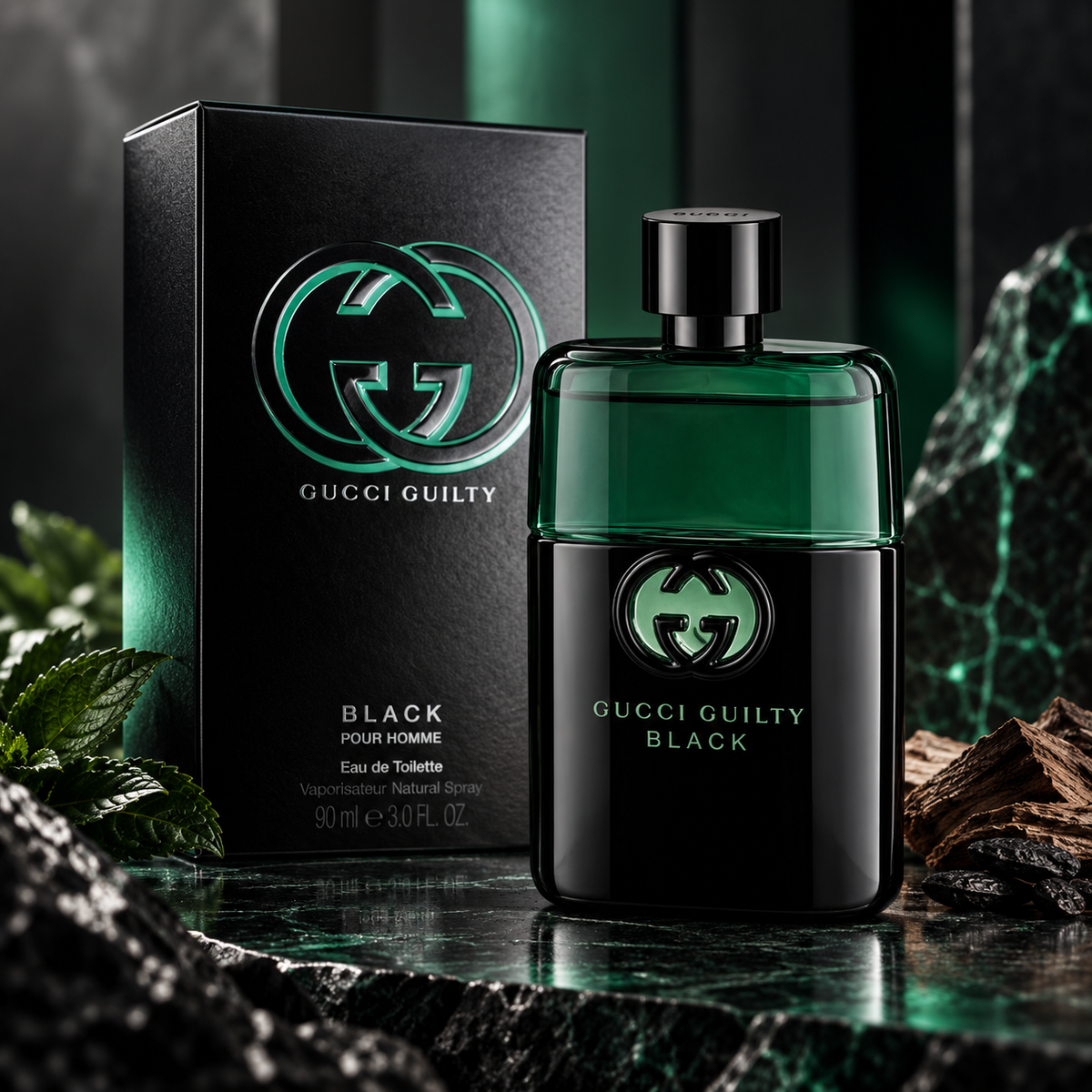 Gucci Guilty Black Pour Homme Eau de Toilette for Men, 3.0 Ounce