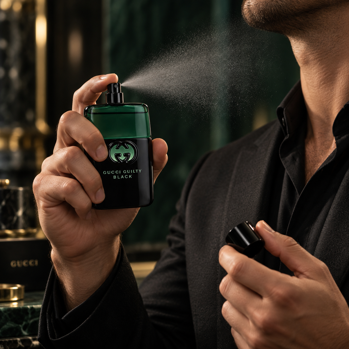 Gucci Guilty Black Pour Homme Eau de Toilette for Men, 3.0 Ounce