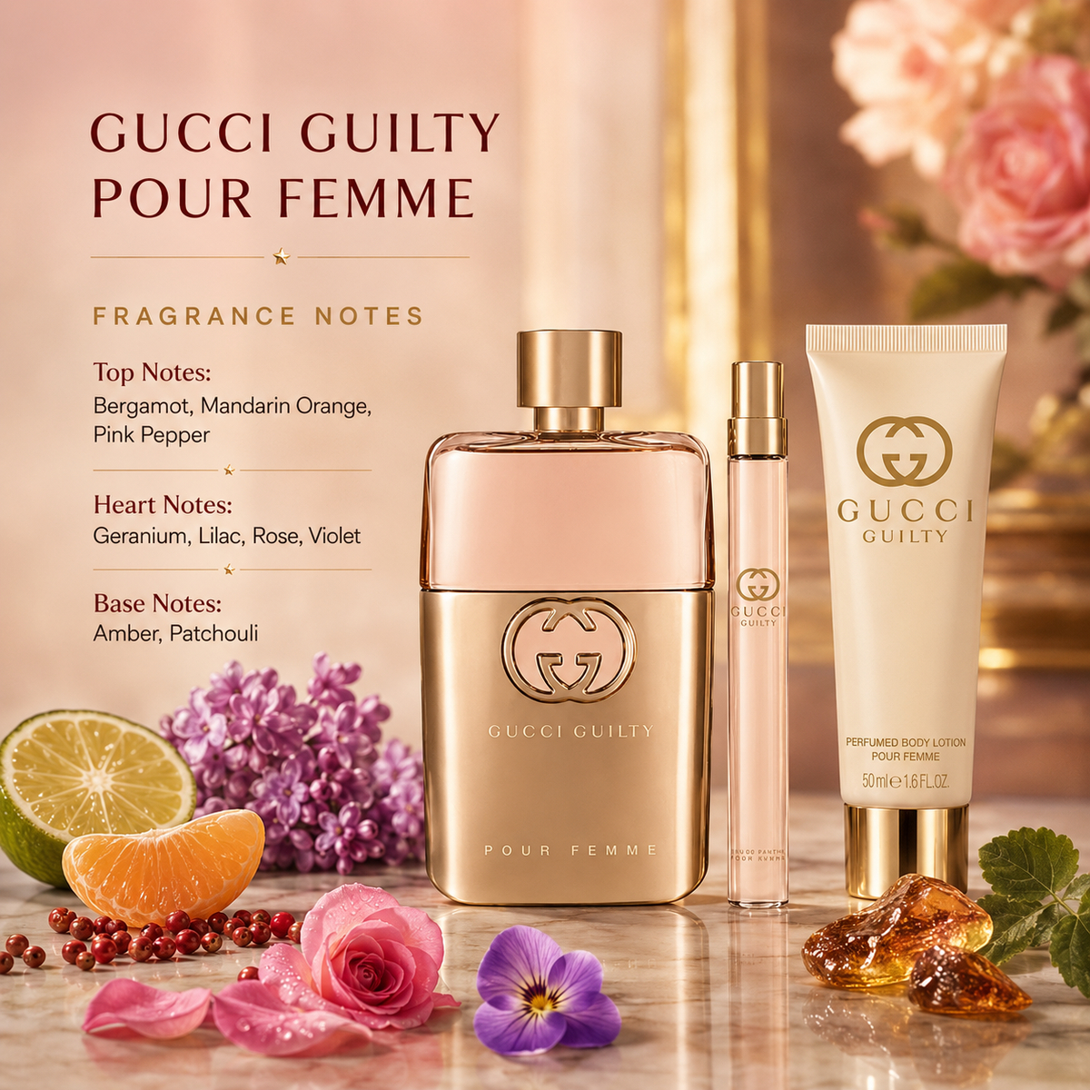 Gucci Guilty Eau de Parfum 3-Piece Gift Set for Women